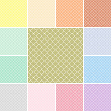 Quatrefoil Pattern Set With Modern Colors