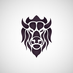 Sticker - Bison logo vector