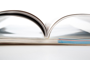 Wall Mural - stack of magazines on a white background