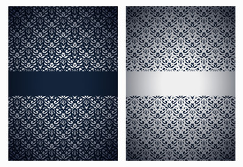 Silver and dark blue greetings