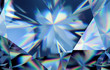 3d abstract blue crystal background, faceted glass wallpaper