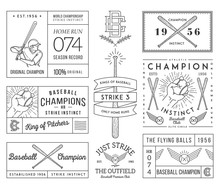 Baseball Badges And Icons