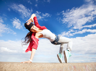 Sticker - beautiful dancing girl in movement