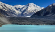 Overview Tasman Lake with Tasman glacier, New Zealand