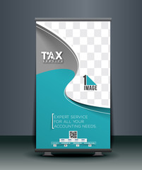 Wall Mural - tax service roll up banner design