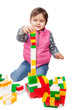 © akvafoto2012 - little girl builds a tower
