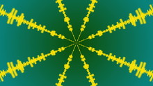 Abstract Loop Motion Background, Yellow Kaleidoscope