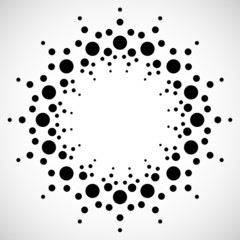 Poster - Concentric Dots, Circles. Dotted Abstract Element, Abstract Patt