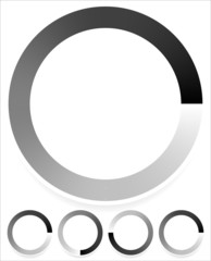 Poster - Round preloader, buffer shape, circular progress indicator