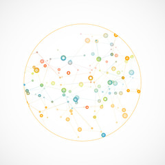 Network background with a molecular structure eps