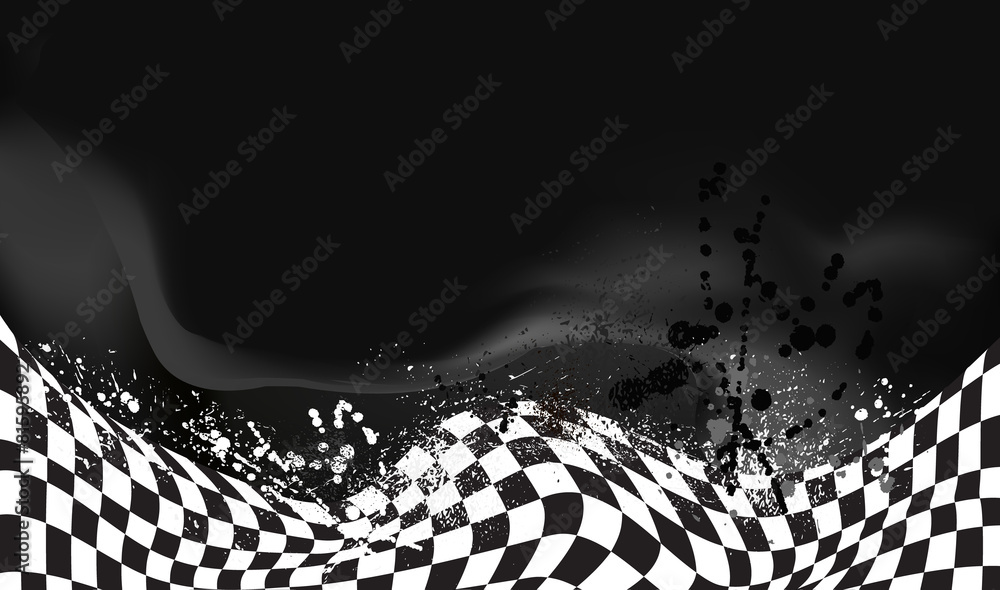 race, checkered flag background vector - obrazy, fototapety, plakaty 