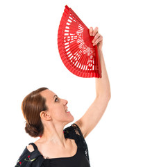 Flamenco woman dancing