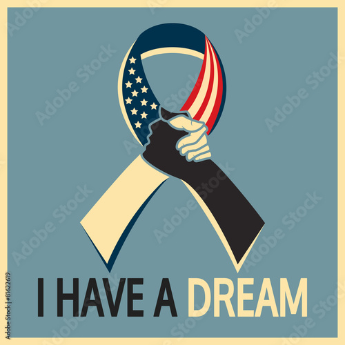 Fotografía Martin Luther King day, I have a dream ribbon