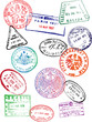 Travel Passport Stamps (Vector)