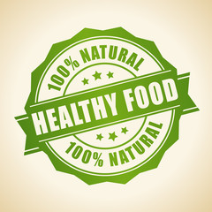 Sticker - Natural healthy food stamp