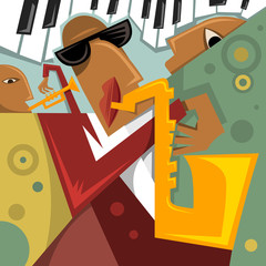 Abstract Cubic Art Jazz Event (Vector ARt)