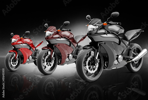 Naklejka dekoracyjna Motorcycle Motorbike Bike Riding Rider Contemporary Concept