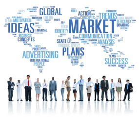 Canvas Print - Market Business Global Business Marketing Commerce Concept