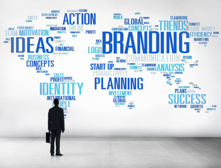 Wall Mural - Branding World Global Marketing Identity Individuality Concept