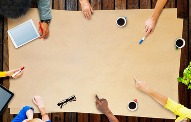 Wall Mural - business team planning project meeting concept