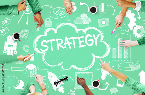 Fotografía Strategy Online Social Media Networking Marketing Concept