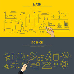 Wall Mural - math and science education concept