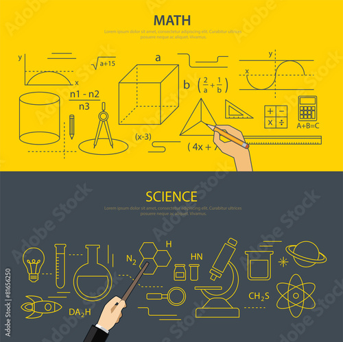 Naklejka na szybę Koncepcja edukacji matematycznej i naukowej