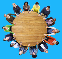 Wall Mural - Diversity Group of Business People Teamwork Support Concept