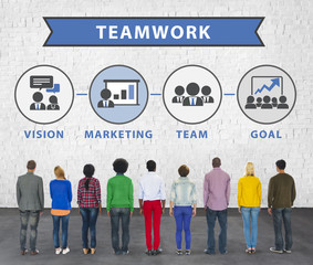 Poster - People Togetherness Corporate Connection Teamwork Concept
