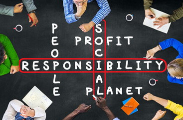 Wall Mural - social responsibility reliability dependability ethics concept