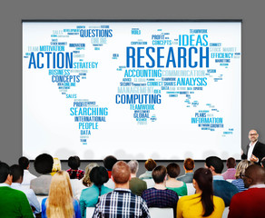 Wall Mural - Research Data Facts Information Solutions Exploration Concept