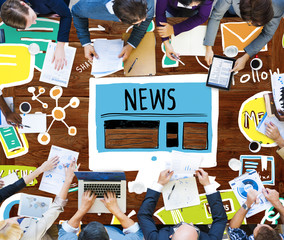 Canvas Print - News Article Advertisement Publication Media Journalism Concept