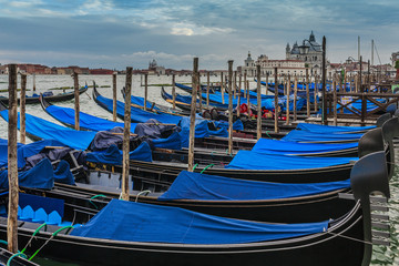 Sticker - Gondolas in Venice (filtered)