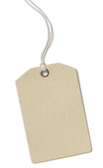 Sticker - Blank price cloth tag isolated