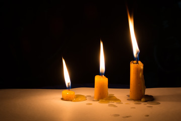 candles in the dark