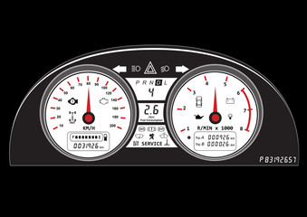 automotive icon car dashboard vehicle speedometer concept