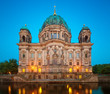 Berlin Cathedral (Berliner Dom) at Summer Night with Spree River