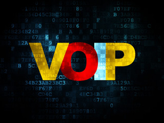 Web development concept: VOIP on Digital background