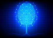© mrspopman - abstrack brain network technology on blue backgrond