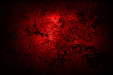 Poster - Grungy textured red concrete wall background