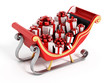 Santa's sleigh full of presents