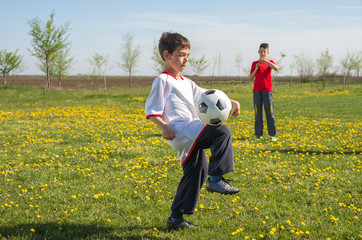 Wall Mural - Kids soccer