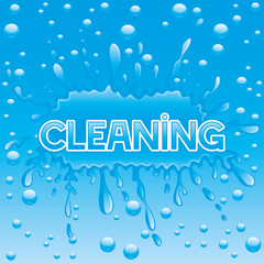 Sticker - Vector sign. Cleaning.