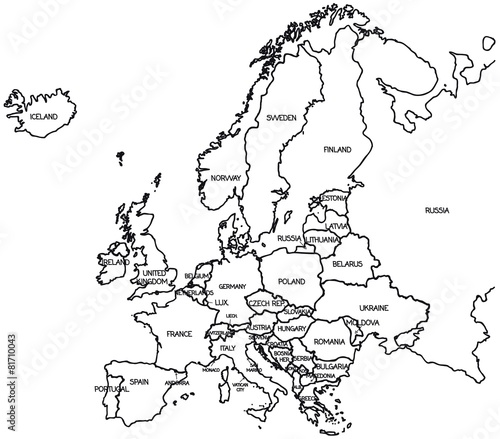 Hand-drawn map of Europe - Buy this stock vector and explore similar ...