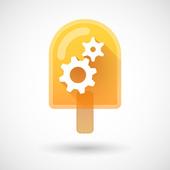 Sticker - Ice cream icon with gears