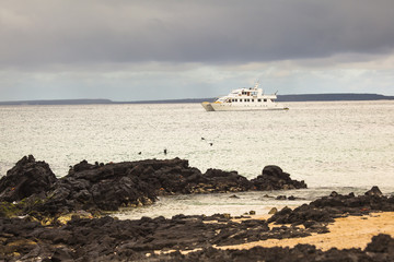 Wall Mural - Yacht at las Bachas beach