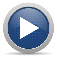 Poster - play blue glossy web icon