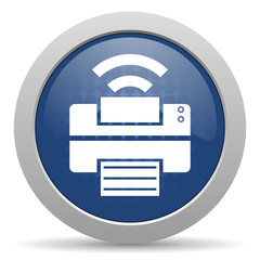 Aufkleber - printer blue glossy web icon