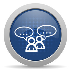 Aufkleber - forum blue glossy web icon