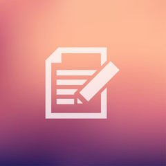 Sticker - Taking Notes in flat style icon